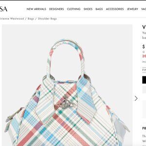 Vivienne Westwood Yasmine Small checked leather tote bag